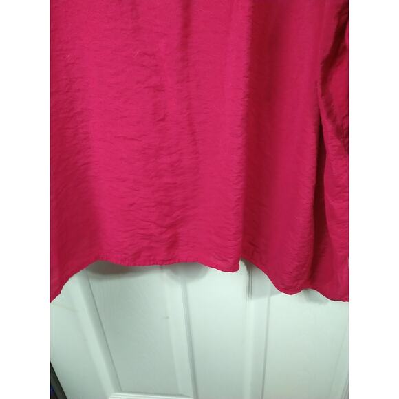 Catherines Woman 5X Pink Tunic Blouse 3/4 Sleeve Paisley Open Embroidery... - Picture 7 of 12